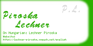 piroska lechner business card